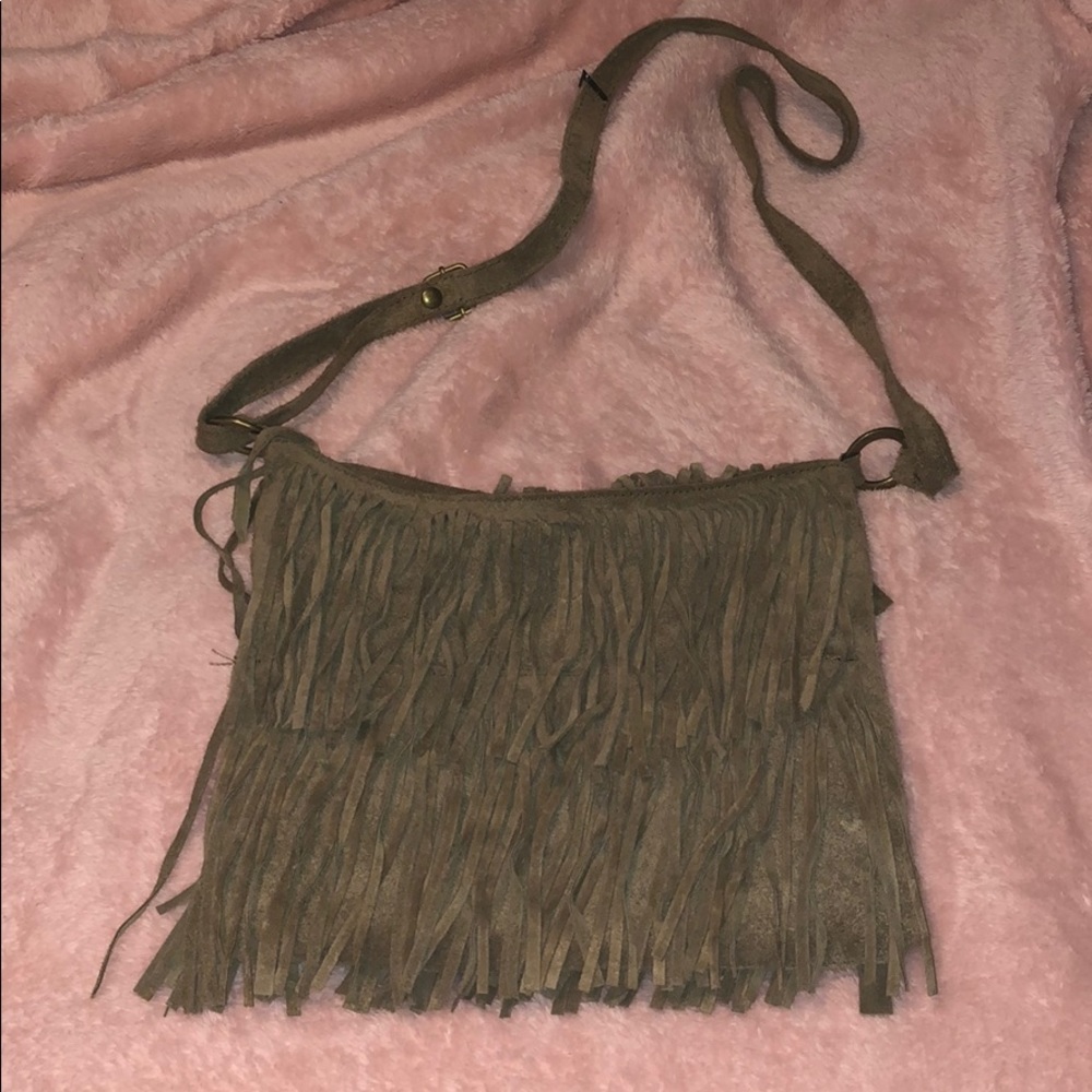 Fringe cross body bag